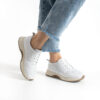 Sneakers albi din piele naturală pentru femei Belem