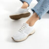 Sneakers albi din piele naturală pentru femei Belem