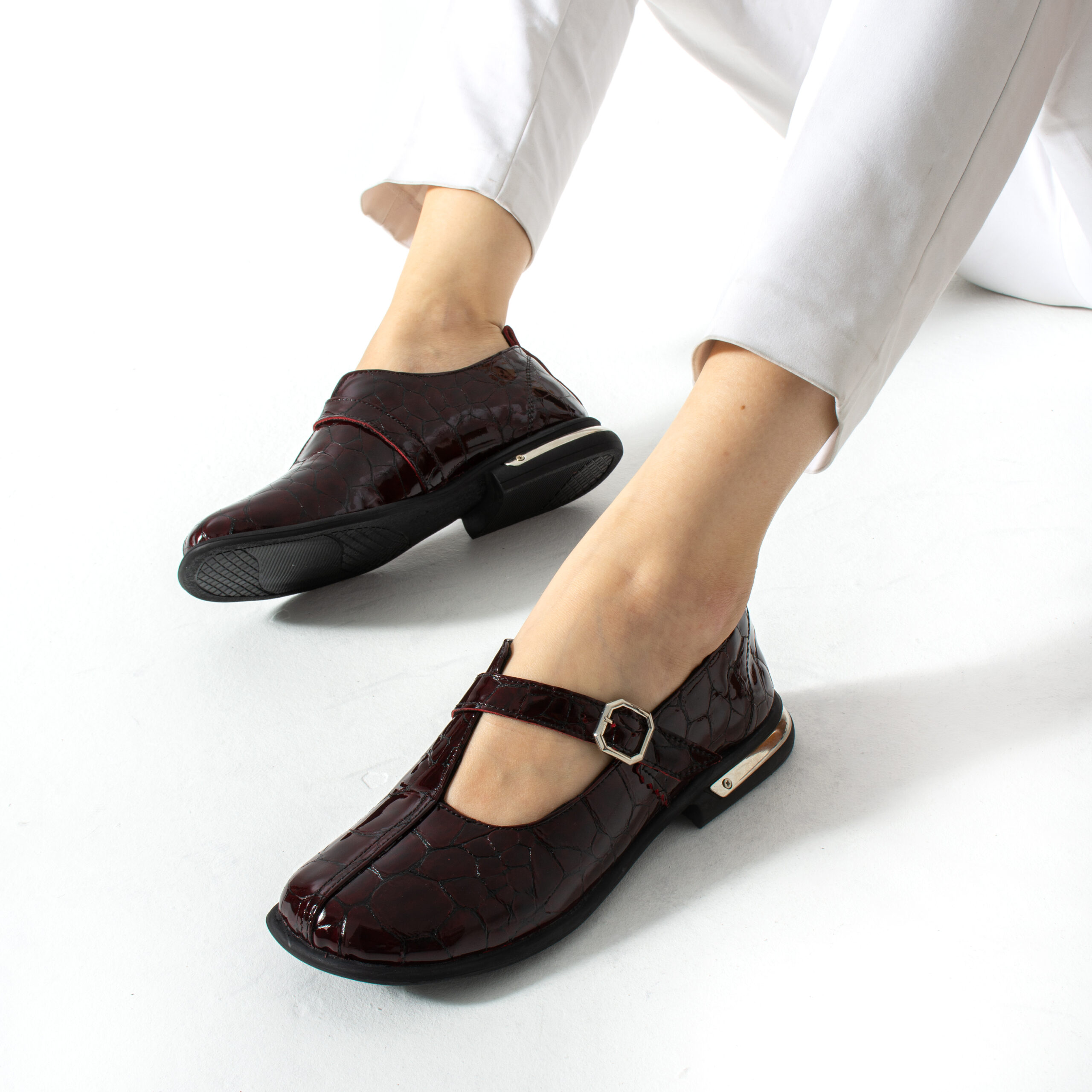 Pantofi damă bordo din piele naturală Asmara Pantofi damă bordo din piele naturală Asmara