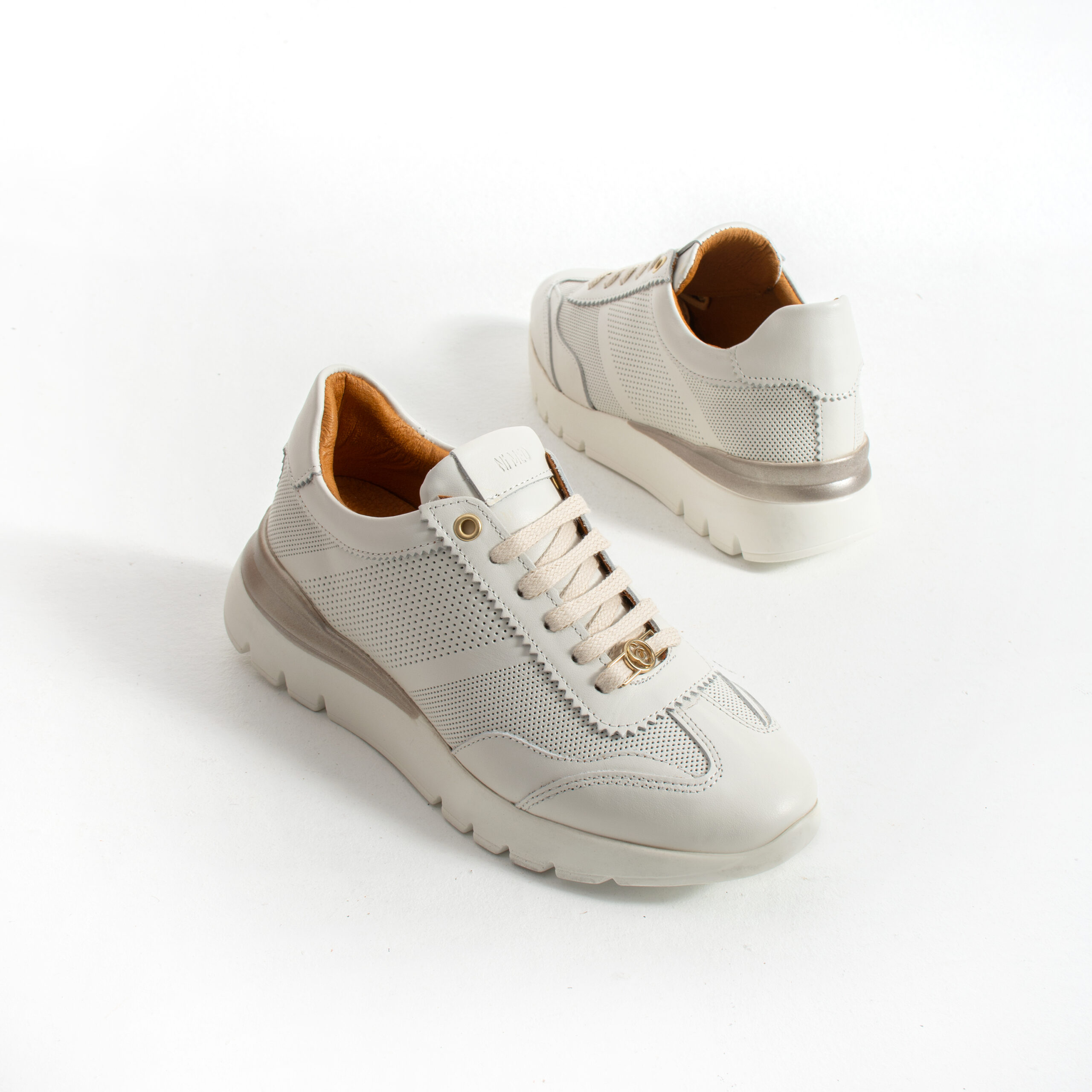 Pantofi sport-eleganți albi din piele naturală Tamaia Pantofi sport-eleganți albi din piele naturală Tamaia