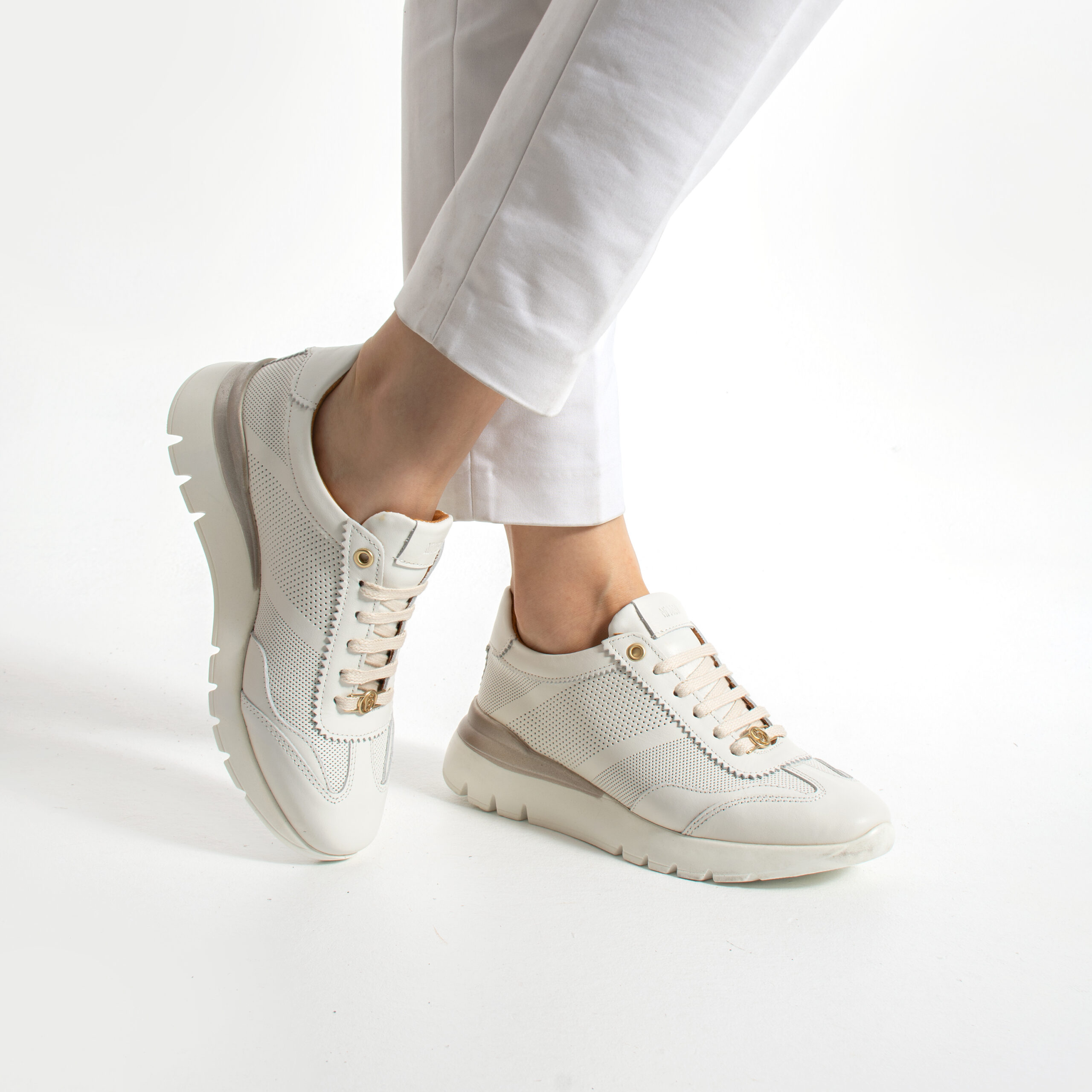 Pantofi sport-eleganți albi din piele naturală Tamaia Pantofi sport-eleganți albi din piele naturală Tamaia