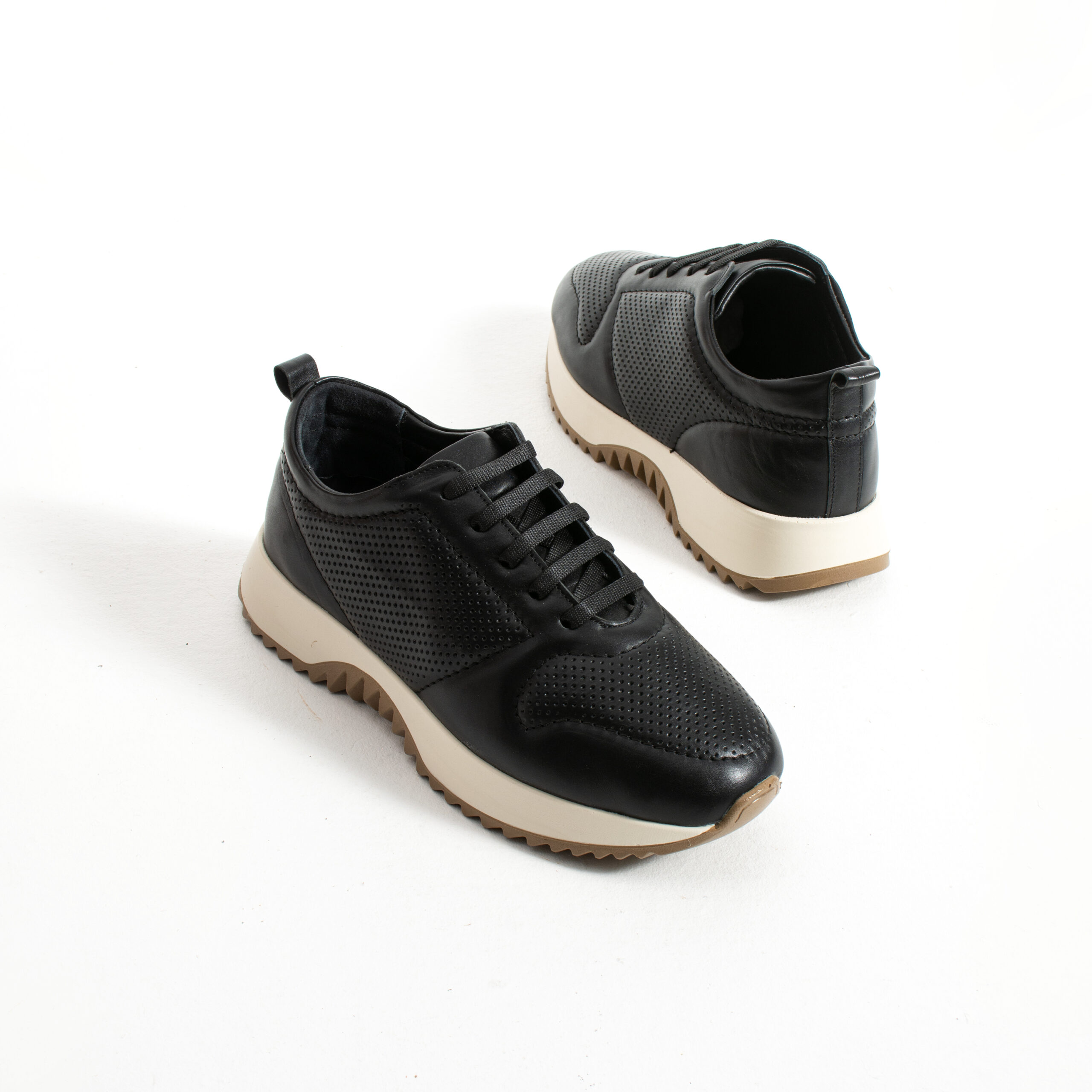 Sneakers damă din piele naturală negri Belem Sneakers damă din piele naturală negri Belem