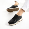 Sneakers damă din piele naturală negri Belem