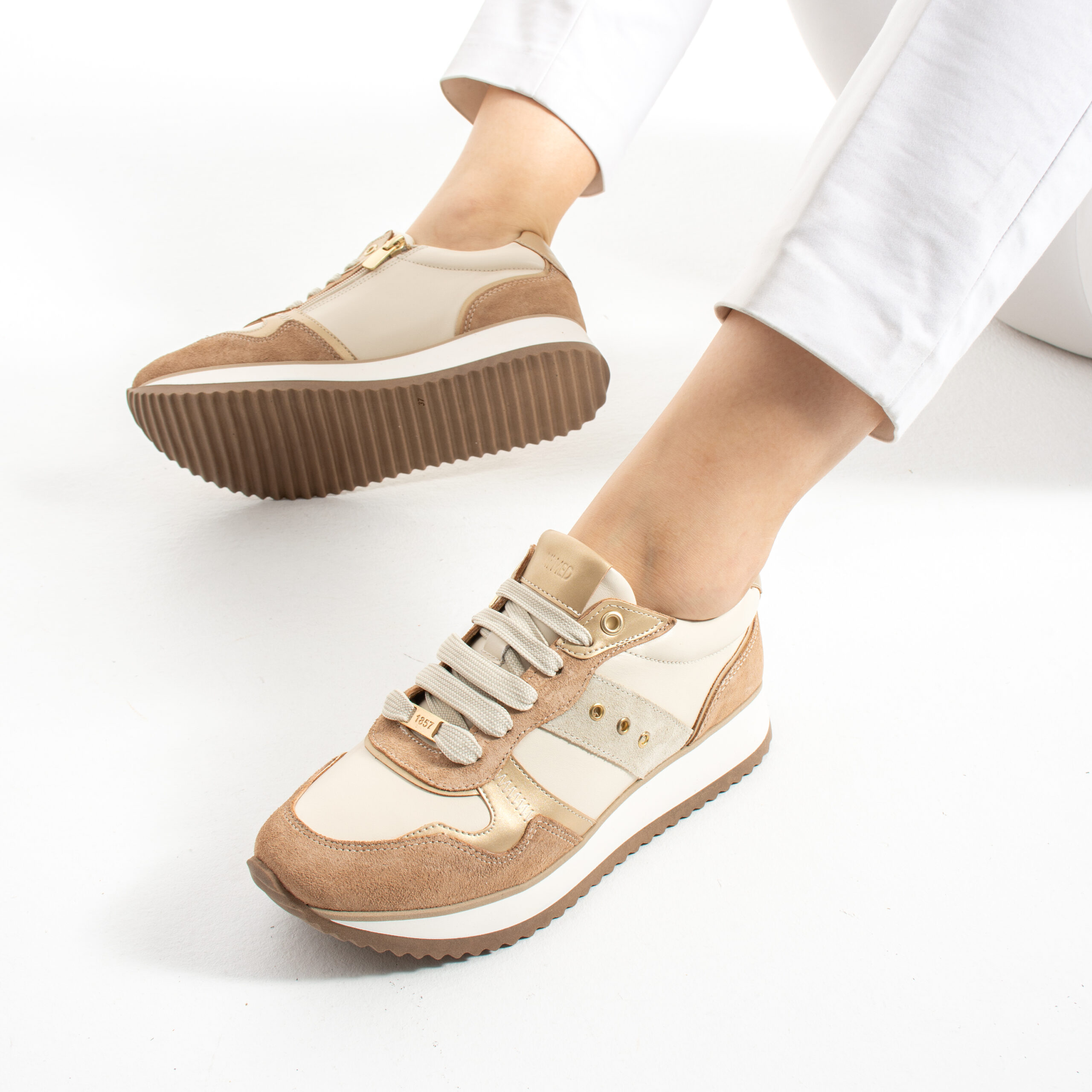 Sneakers damă roz din piele naturală Alexandria Sneakers damă roz din piele naturală Alexandria